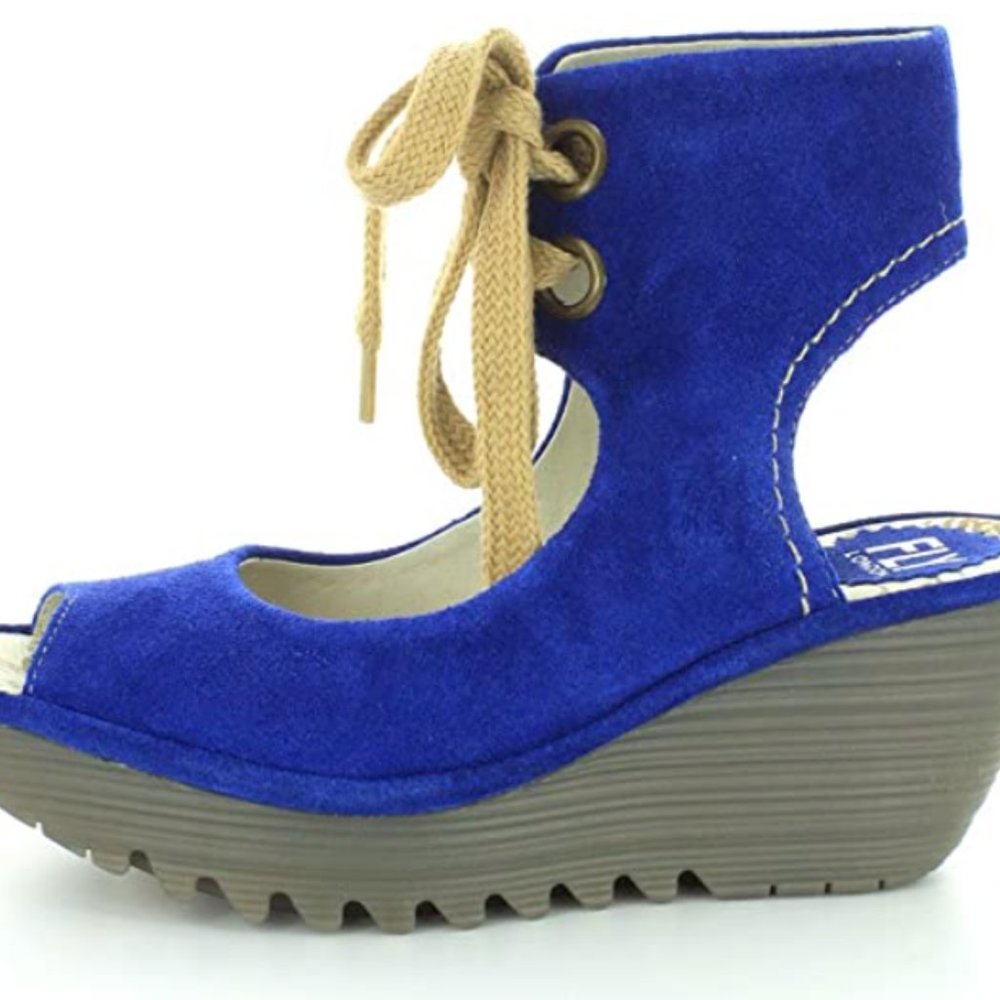 Fly London Sandals Size 6.5 - beautiful blue wedges